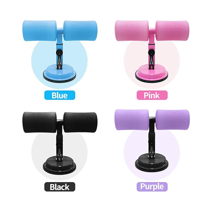 Sit-Up Bar with Foam Handle and Rubber Suction Seat Up Fitness Equipment Sit-ups and Push-ups Assistant Device for Weight Lose Gym Workout Abdominal Curl Exercise Work Out Trainer